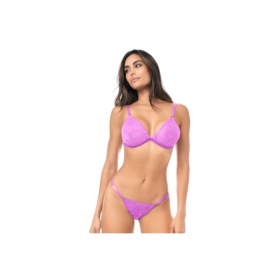 Ensemble sexy 2 pièces dentelle douce et extensible 